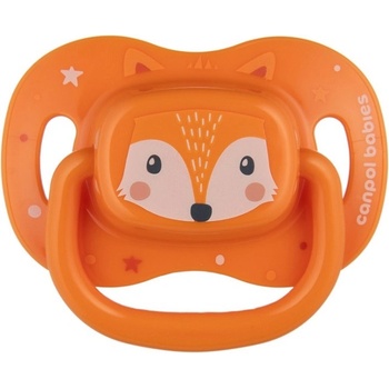 Canpol Силиконова симетрична залъгалка Canpol - Cute Animals, 0-6 м, оранжева (34/924_ora)