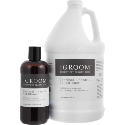 iGroom Charcoal Keratin Conditioner - Балсам за кучета с въглен и кератин за всички видове козина, 473 мл
