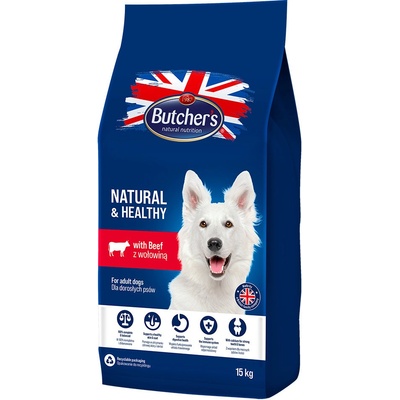 Butcher's Natural & Healthy s hovězím 2 x 15 kg