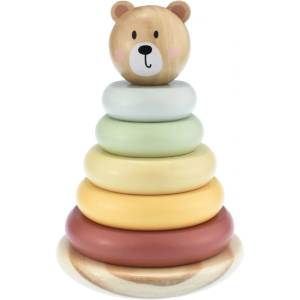 Tooky Toy Дървени рингове Tooky Toy - Мече (111456)