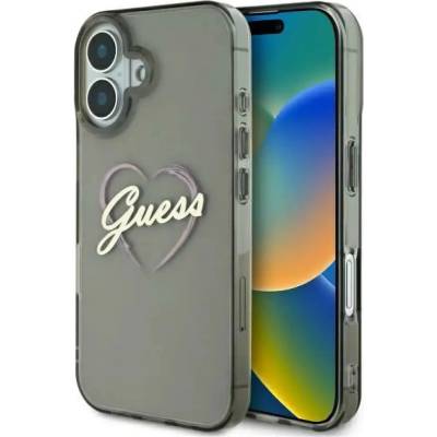 GUESS Калъф Guess IML Heart за iPhone 16 Plus - черен (3666339306816)