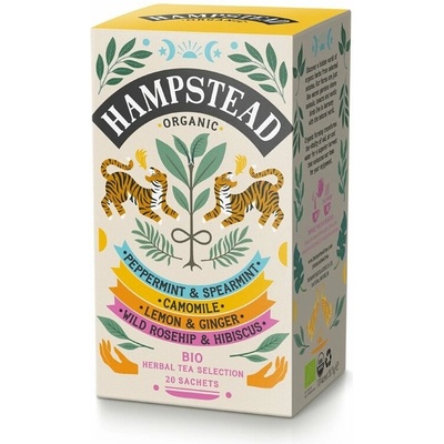 Hampstead Tea BIO selekcia bylinných a ovocných čajov 20 ks