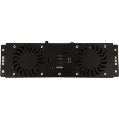 MIRSAN mr. fan2on. 01 : : Вентилаторен блок за 19" шкаф, 2 вентилатора, черен (mr.fan2on.01)