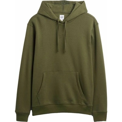 Gap V-FRCH TONAL MINI Logo RELAXED PO HD mikina s kapucí khaki