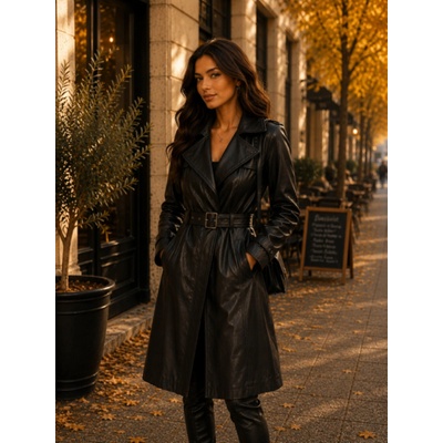Max Original Leather Dámsky kožený kabát ANICK black