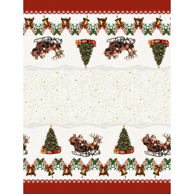 Elegance Digital Vianoce - Obrus - Zvončeky a Mikuláš