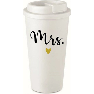 Giftela MRS. bílý termohrnek 475 ml