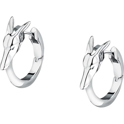 Trussardi Unikátní ocelové náušnice kruhy T-Heritage TJAXB05