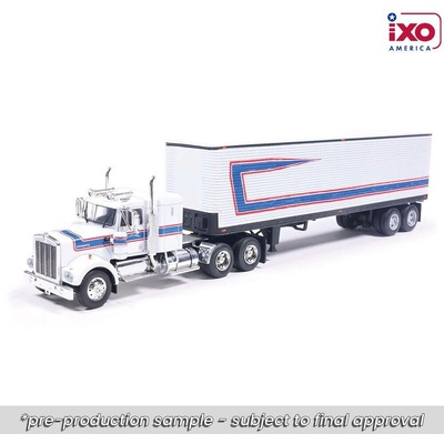 Kenworth W900 1976 s návěsem Bílá/Modrá IXO 1:64