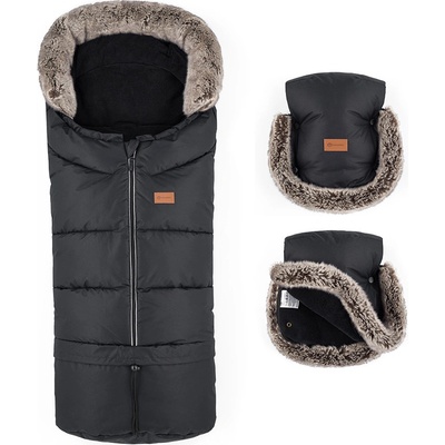 Petite&amp;Mars Set zimní Arctic 4v1 Furry Forever Black