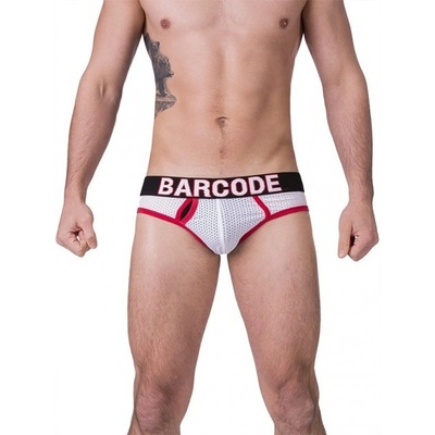 Barcode Berlin Backless Brief Bond Street Red White jocksy