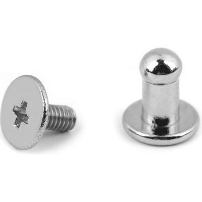 Prima-obchod Sedlářský nýt šroubovací Ø4 mm nikl 5pár