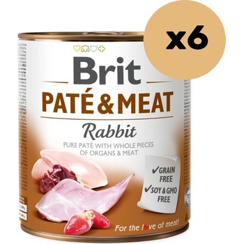 Brit Paté & Meat Rabbit 6 x 800 g