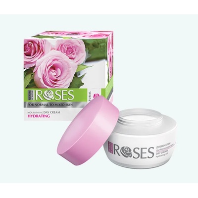AGIVA Roses Хидратиращ дневен крем за нормална към смесена кожа с натурална розова вода и витамин комплекс А+Е - 50 мл (992210:)