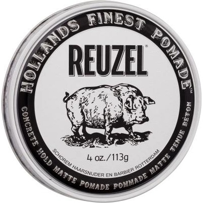 Reuzel Hollands Finest Pomade Concrete Hold Matte кремообразна помада за коса с изключително силна фиксация 113 g за мъже
