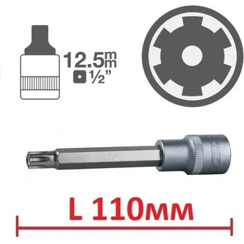 Image 1 of KS TOOLS Дълго ribe с дупка на вложка 1/2" - от 9.60лв ; ks tools