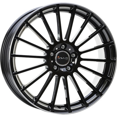 AVUS AC-M03 8x19 5x112 ET45 black polished lip