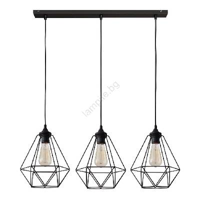 Полилей на верижка KARO 3xE27/15W/230V (HE0798)