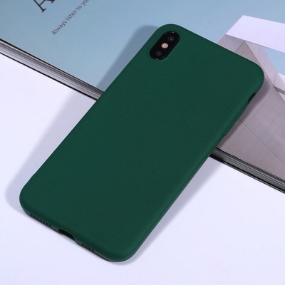 SES Extrapevné silikónové ochranné Apple iPhone XS Max - tmavo zelené