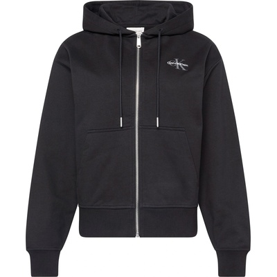 Calvin Klein Суичър Calvin Klein Jeans MONOLOGO FRENCH TERRY HOODIE - Black
