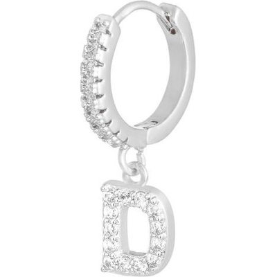Ornamenti náušnice Letter silver zirkon Písmenko D OOR2619_D