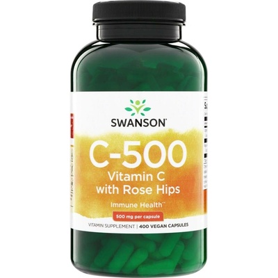 Swanson Vitamín C 500 mg s Šípkem 400 kapslí