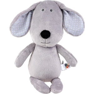 Balibazoo Мека играчка за гушкане Bali Bazoo - Dog, 28 cm, сива (111057) - ozone