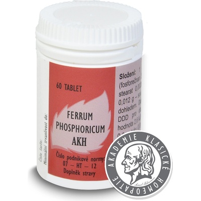 Radim Bakeš Galenická laboratoř Ostrava AKH Ferrum phosphoricum 60 tabliet