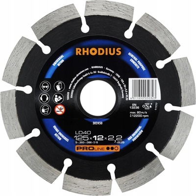 Diamantový kotouč LD40 125x12x2.2 PRO RHODIUS