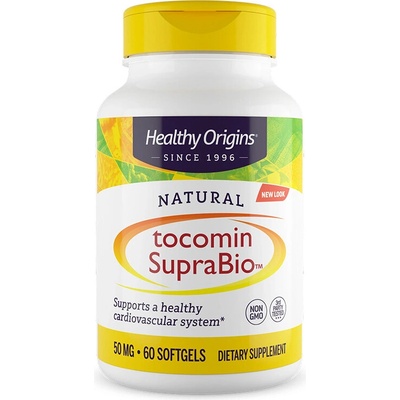 Healthy Origins Антиоксидантна формула за здрави кожа, сърце и имунитет Tocomin SupraBio - С витамин E и токотриеноли, 60 капсули (16475 HO)