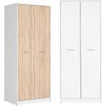 BRW Гардероб 80 Nepo Plus - бял (S435-SZF2D-BI)