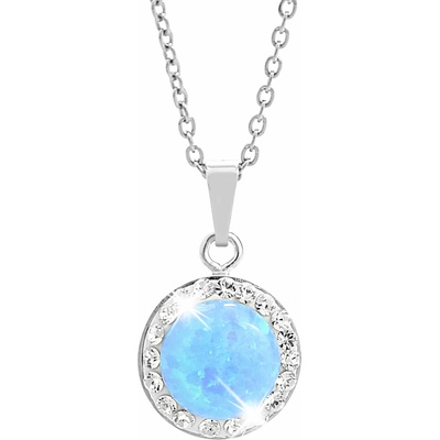 JSB Bijoux Opál s křišťálovými kameny Swarovski Blue 92300025bl (Ag925/1000, 2,1 g)