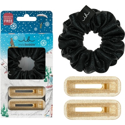 Sada ozdobné spirálové gumičky a ozdobných sponek Invisibobble Aprés-Ski Date Night