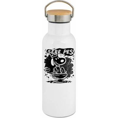 123TRIKO termoska Sere pes, černý potisk 500 ml