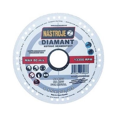 Nástroje cz Kotouč diamantový 115 x 1,4 x 22,2 mm IM-DK-VM115