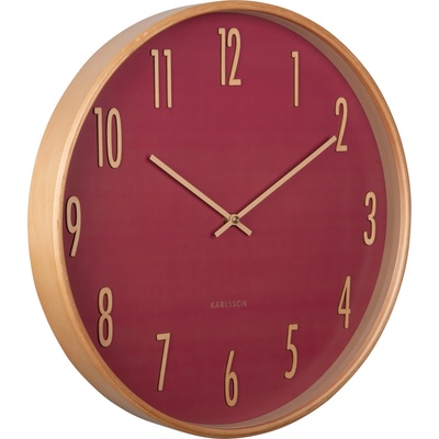 Karlsson Стенен часовник Gracil бледочервен (KA5996RD)