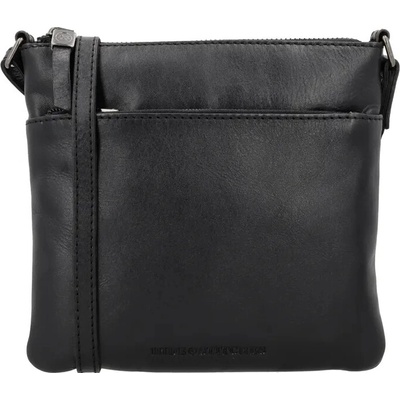 Čierna štvorcová crossbody z pravej kože „Milano“