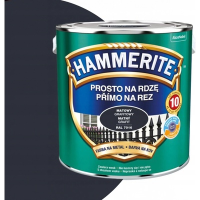 Akzo Nobel Hammerite na rez 2,5L matný tmavě šedý