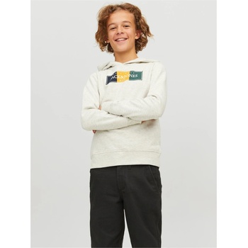 JACK & JONES Детски суичър Jack and Jones Cody Hoodie Junior Boys - White Melange