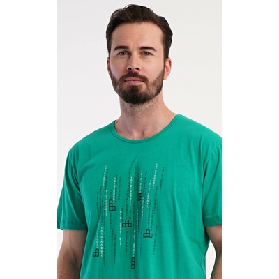 Vienetta MAN pánské pyžamo šortky Tetris game: zelená