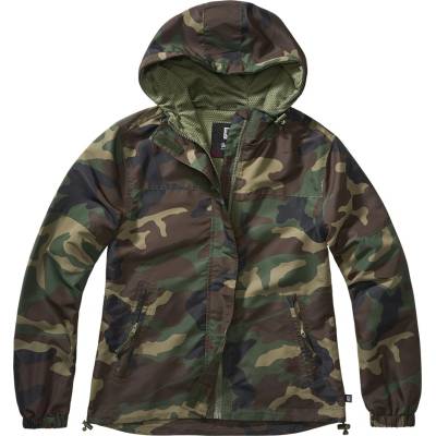 Brandit Windbreaker Ladies Summer Frontzip woodland