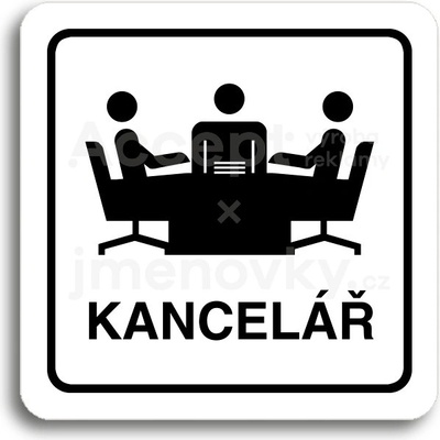 ACCEPT Piktogram kancelář - bílá tabulka - černý tisk