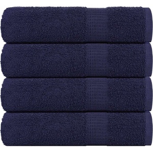 vidaXL Кърпи за ръце FROGN 4 бр. тъмносини 50x100 см 360 г/м2 (136783)