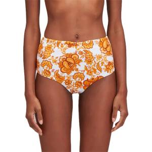 SUNDEK High-waisted flower tale-print culottes Ipannema bikini bottom - White (Maracuja)