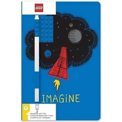 LEGO Stationery Zápisník A5 s modrým perem - Imagine