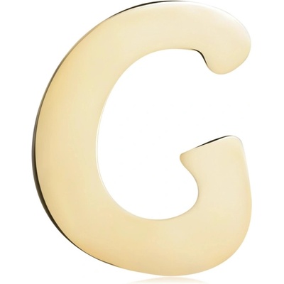 Šperky Eshop Zlatý 14K přívěsek 585 lesklý a hladký povrch tiskací velké písmeno G S2GG124.03
