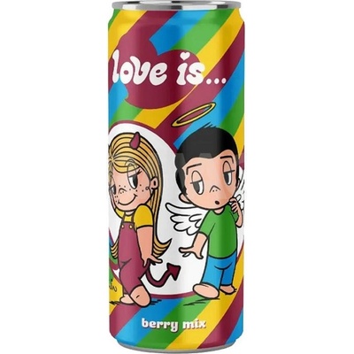 Love is.... Sycený nápoj s příchutí jáhodový miks 330 ml