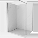 Mexen Kioto-R заоблен параван за душ Walk-in 120 x 200 см, прозрачен 8 мм, четка в цвят gun gray - 800-120-101-66-06 (800-120-101-66-06)