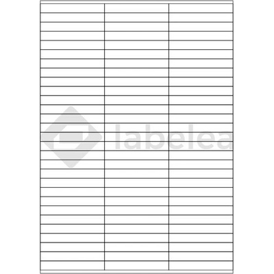 Labelea Samolepiace etikety 70x10 mm biele papierové, na hárku A4, pre laserovú a atramentovú tlač, Farba etikiet Biela, Počet hárkov v balení 100 EPS070010W087S