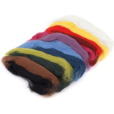 Pro Háčkování Ovčí rouno 50 g česané mix 2
